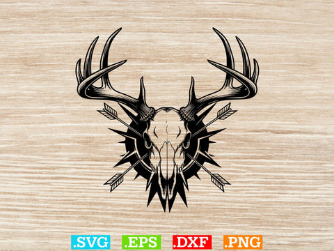 Deer Skull Hunting SVG Bundle, Animal Skull SVG, Hunting Season SVG SVG Creativeart88 