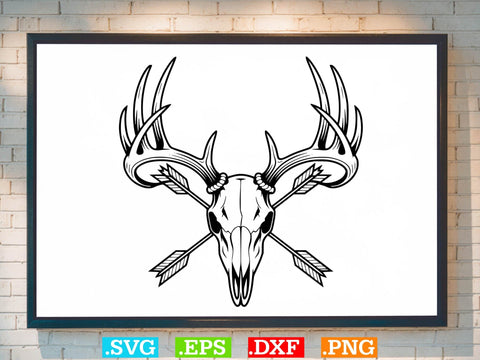 Deer Skull Hunting SVG Bundle, Animal Skull SVG, Hunting Season SVG SVG Creativeart88 