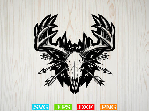 Deer Skull Hunting SVG Bundle, Animal Skull SVG, Hunting Season SVG SVG Creativeart88 