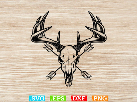 Deer Skull Hunting SVG Bundle, Animal Skull SVG, Hunting Season SVG SVG Creativeart88 