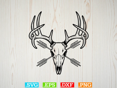 Deer Skull Hunting SVG Bundle, Animal Skull SVG, Hunting Season SVG SVG Creativeart88 
