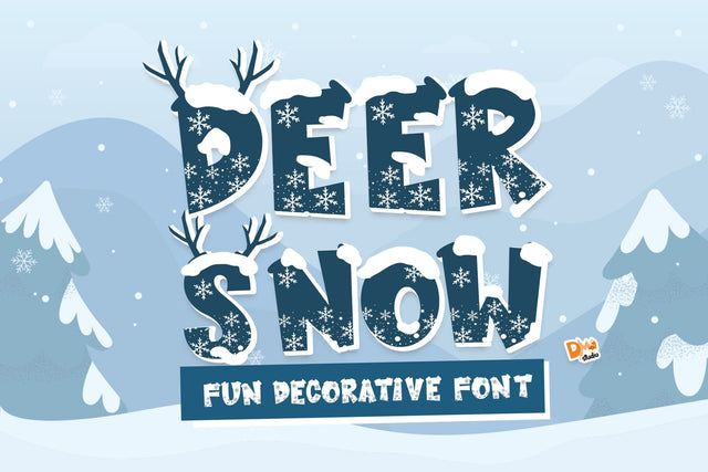 Deer Snow Font Dm Letter Studio 