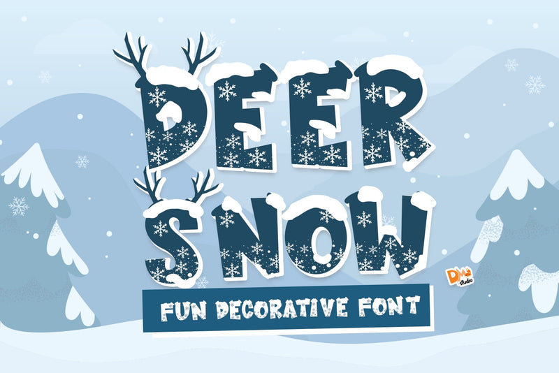 Deer Snow Font Dm Letter Studio 