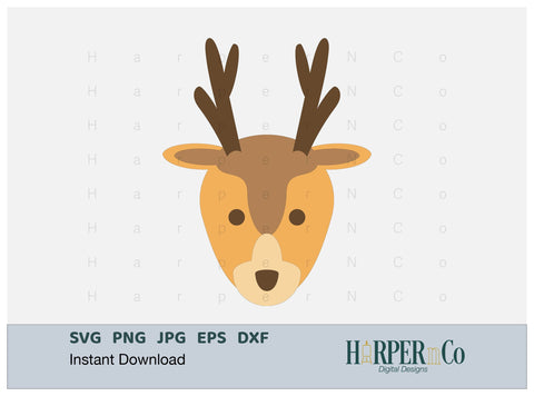 Deer SVG PNG Cut EPS File SVG HarperNCo 