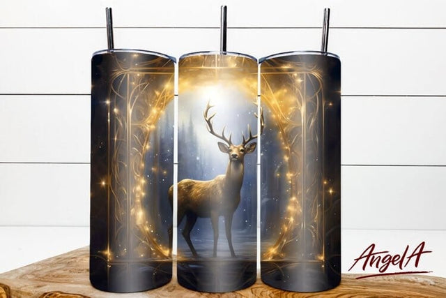 Deer tumbler/ 3d sublimation deer / glow in the dark tumbler Sublimation Angelina Semenova 