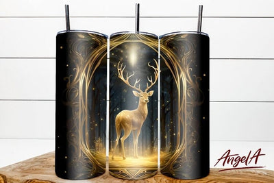 deer tumbler / dark tumbler wrap / 3d sublimation deer png Sublimation Angelina Semenova 