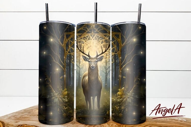 deer tumbler / forest tumbler / 3d sublimation deer png Sublimation Angelina Semenova 