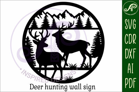 Deer wall art sign, SVG file SVG APInspireddesigns 