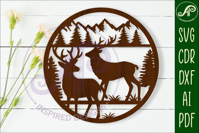 Deer wall art sign, SVG file SVG APInspireddesigns 