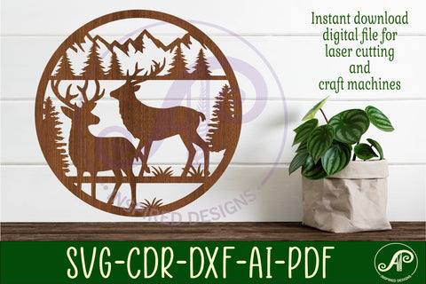 Deer wall art sign, SVG file SVG APInspireddesigns 