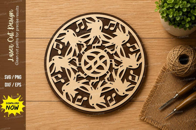 Deer Wildlife Mandala Laser Cut SVG Design SVG Regulrcrative 