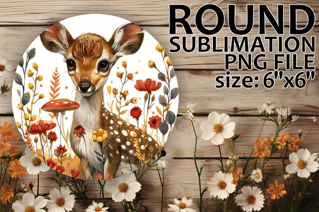 Deer with Floral Pattern Sublimation Design Sublimation afrosvg 