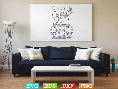 Deer With Flowers Svg Bundle, Cute Floral Animal Svg, Deer Clipart SVG Creativeart88 