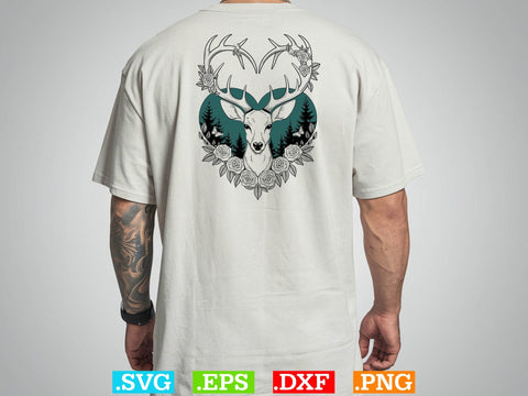 Deer With Flowers Svg Bundle, Cute Floral Animal Svg, Deer Clipart SVG Creativeart88 