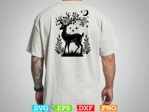 Deer With Flowers Svg Bundle, Cute Floral Animal Svg, Deer Clipart SVG Creativeart88 