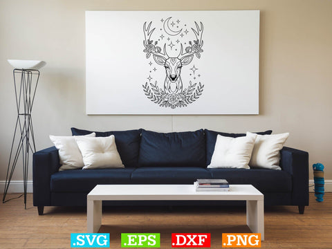 Deer With Flowers Svg Bundle, Cute Floral Animal Svg, Deer Clipart SVG Creativeart88 