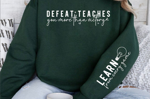Defeat teaches you more than victory Sleeve SVG Design SVG Designangry 