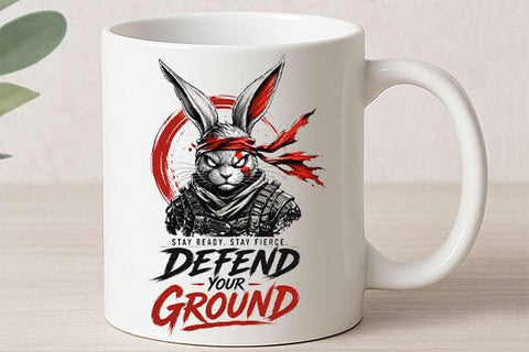 Defend Your Ground Rabbit PNG Motivational Quote POD Design SVG BillahCrafts 