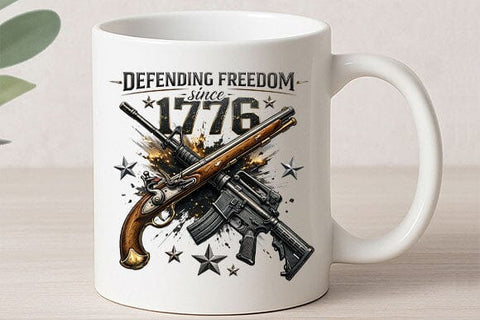 Defending Freedom 1776 Patriotic PNG | Americana Sublimation Design SVG BillahCrafts 