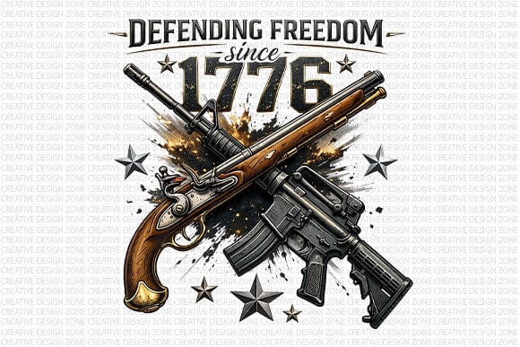 Defending Freedom 1776 Patriotic PNG | Americana Sublimation Design SVG BillahCrafts 