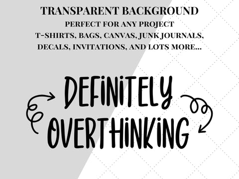 Definitely Overthinking SVG | ADHD PNG SVG Paige Cole Studio 