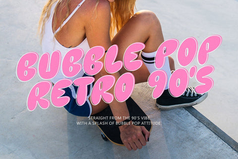 Defkins — The Bubble Pop Display Typeface Font Four Lines Std. 