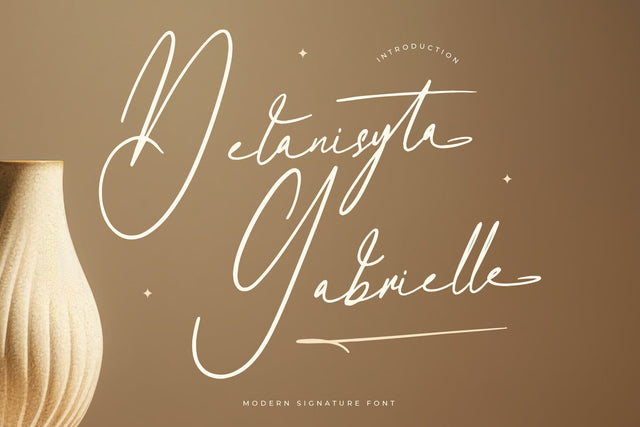 Delanisyta Gabrielle - Modern Signature Font Font Letterena Studios 