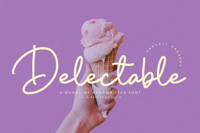 Delectable - Handwritten Font Font Alpaprana Studio 