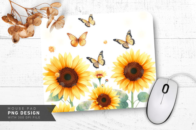 Delicate Blossom Design Mousepad Sublimation Regulrcrative 