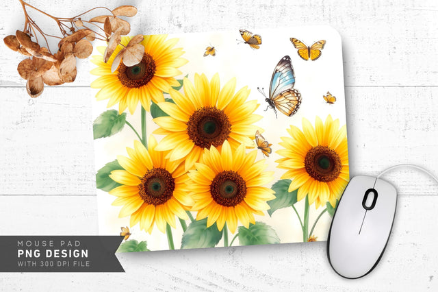 Delicate Blossom Design Mousepad Sublimation Regulrcrative 