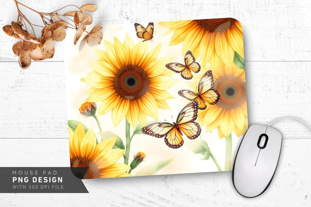 Delicate Blossom Design Mousepad Sublimation Regulrcrative 
