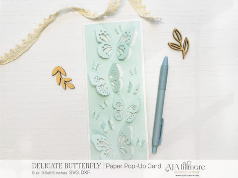 Delicate Butterfly Pop-Up SVG Card Craft File – Perfect for Spring & Special Occasions SVG Aja Nicole Designs 