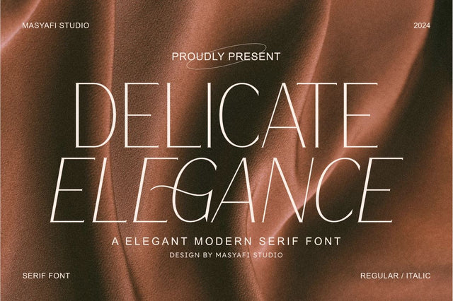 Delicate Elegance - Elegant Serif Font Font Masyafi Studio 