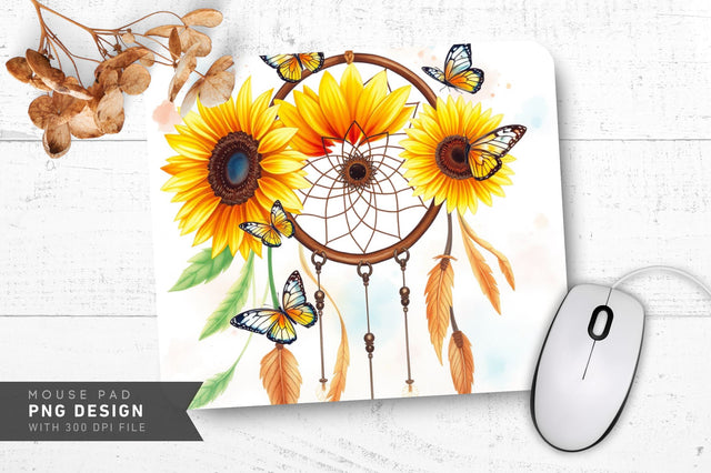 Delicate Floral Glow Mousepad Sublimation Regulrcrative 