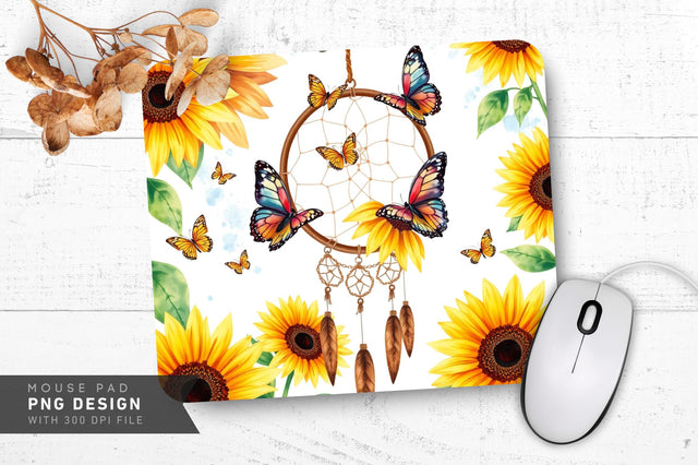 Delicate Floral Glow Mousepad Sublimation Regulrcrative 