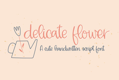 Delicate Flower, Cute Handwriting Font, Script Fonts for Cricut Font Designing Digitals 