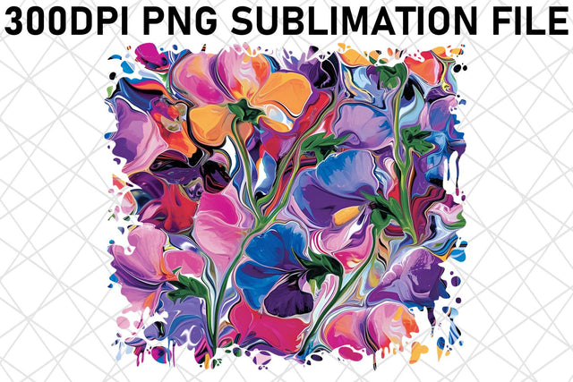 Delicate Flower Petal Artistry Sublimation afrosvg 