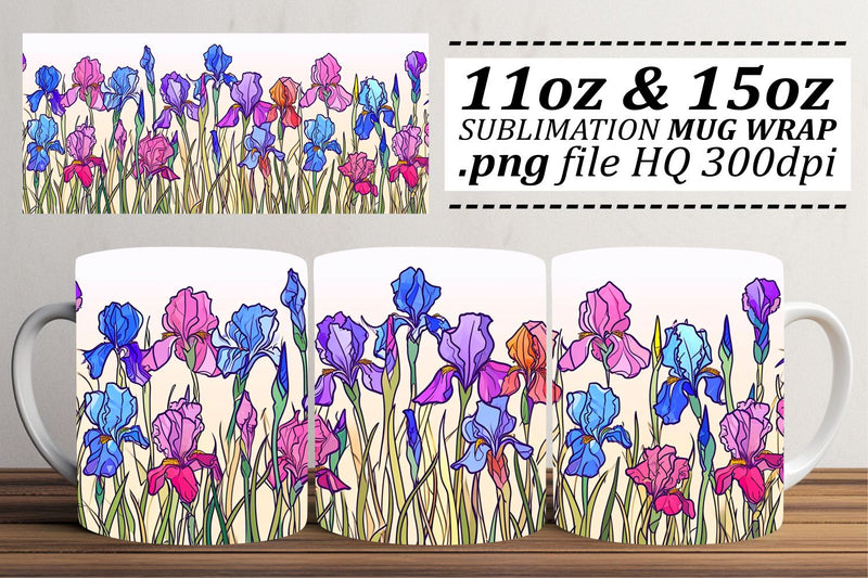 Delicate Petal Haven Mug Pattern Design Sublimation afrosvg 
