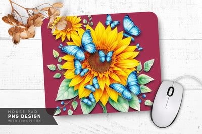 Delicate Watercolor Bouquet Mousepad Sublimation Regulrcrative 