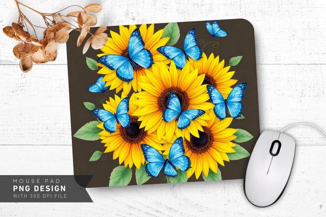 Delicate Watercolor Bouquet Mousepad Sublimation Regulrcrative 