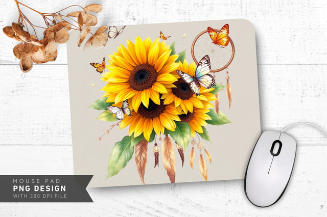 Delicate Watercolor Mousepad Sublimation Regulrcrative 