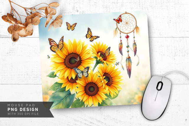 Delicate Watercolor Mousepad Sublimation Regulrcrative 