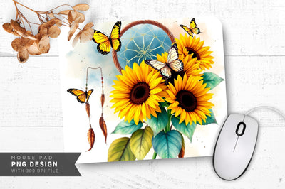 Delicate Watercolor Mousepad Sublimation Regulrcrative 