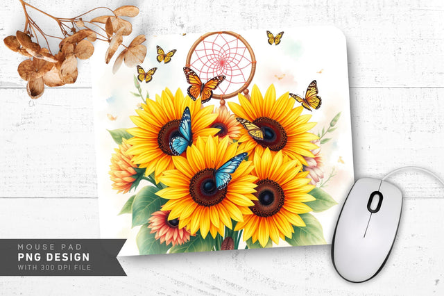 Delicate Watercolor Mousepad Sublimation Regulrcrative 