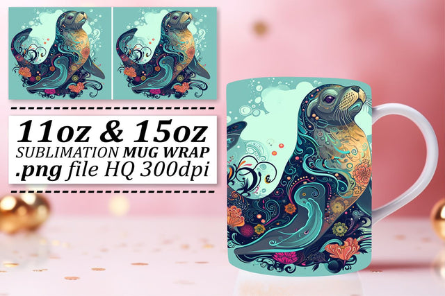 Delicate Watercolor Ocean Creature Sublimation Art Sublimation afrosvg 