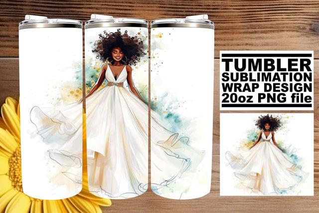 Delicate Watercolor Wedding Tumbler Wrap: Love Whisper 20oz Sublimation afrosvg 