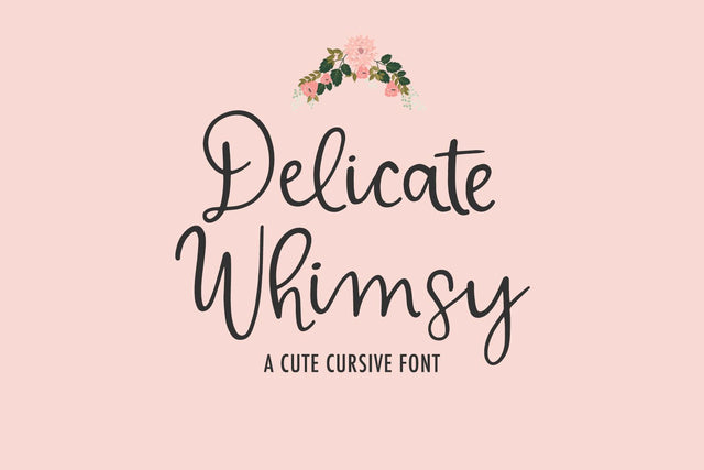 Delicate Whimsy Script Font Beck McCormick 
