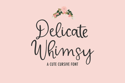 Delicate Whimsy Script Font Beck McCormick 
