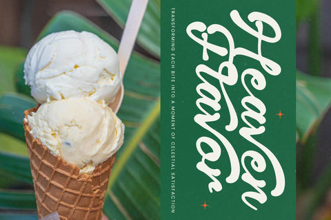Delight Island - Retro Bold Script Font Letterena Studios 