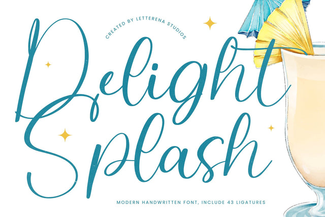 Delight Splash - Modern Handwritten Font Font Letterena Studios 